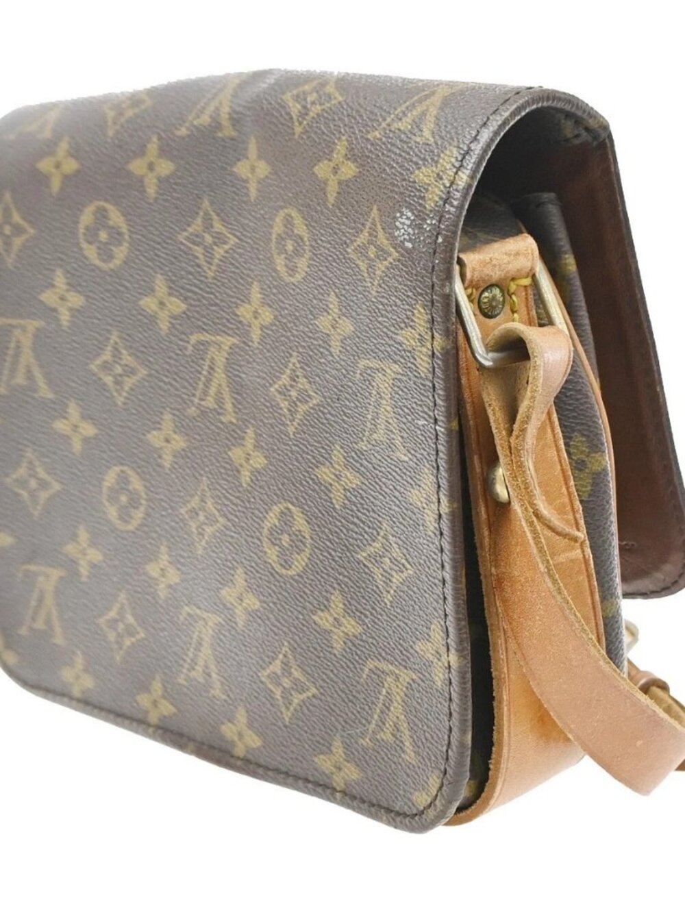 LOUIS VUITTON Cartouchiere MM Shoulder Bag Monogram Leather Brown M51253 30KD743 - Picture 3 of 16
